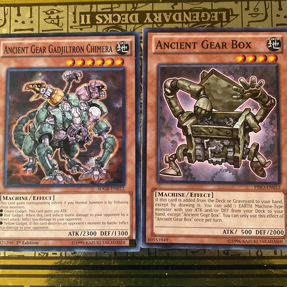 Four AncientGear YuGiOh cards Comes with Geargiaccelerator machine effect card - Picture 2 of 3